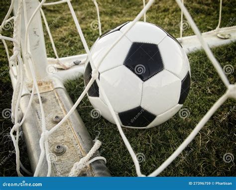 Goal Football In The Back Of The Net Stock Image Image Of Leisure