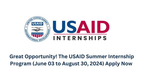 Great Opportunity The Usaid Summer Internship Program June 03 To