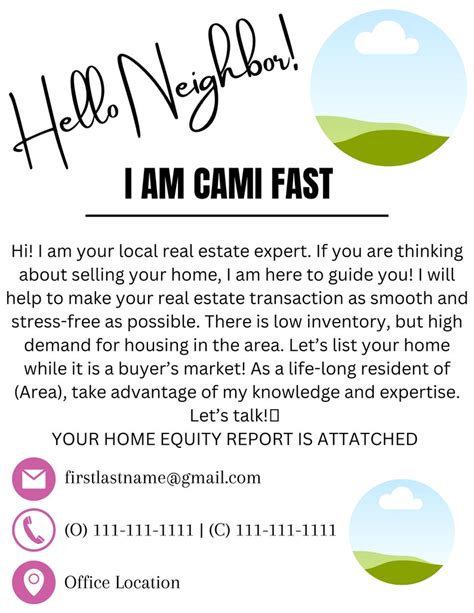 Real Estate Farming Letter Realtor Hello Neighbor Letter Etsy