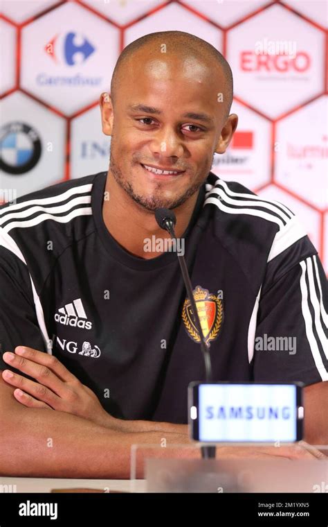 Belgium S Vincent Kompany Pictured During A Press Conference Stock