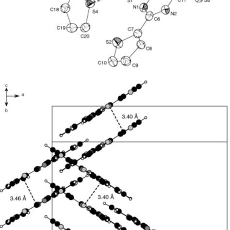 Top Ortep View Of Derivative 2 3 Ellipsoids Drawn At 50 Probability