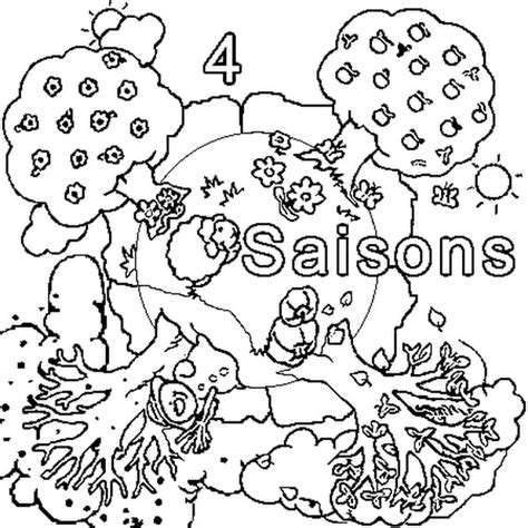 Coloriage Quatre Saisons En Ligne Gratuit Imprimer