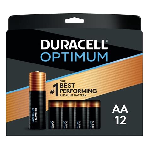 Duracell Optimum Alkaline Aa Batteries 12 Pack In The Aa Batteries