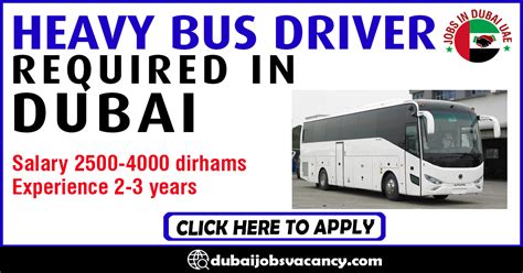 HEAVY BUS DRIVER REQUIRED IN DUBAI Dubai Job Vacancy