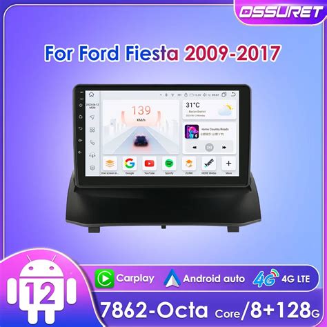 Ossuret Din Android Auto Car Radio For Ford Fiesta