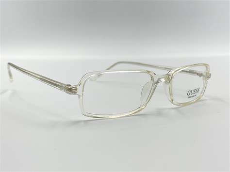 Guess Vintage Rectangle Eyeglasses Mens And Womens Unique Clear Glasses Frame New Old Stock