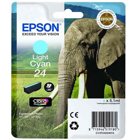 Original Light Cyan Epson 24 Ink Cartridge