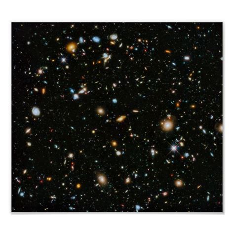 NASA Hubble Ultra Deep Field Galaxies Poster | Zazzle | Hubble ultra ...