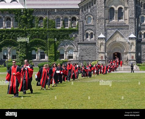 University Of Toronto Graduation Procession Of Doctoral Degree Stock