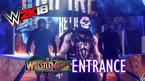 Wwe 2k18 Roman Reigns Wrestlemania 34 Entrance Concept Youtube