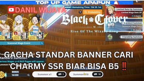 Gacha Standar Banner Cari Charmy Ssr Biar Bisa B Black Clover