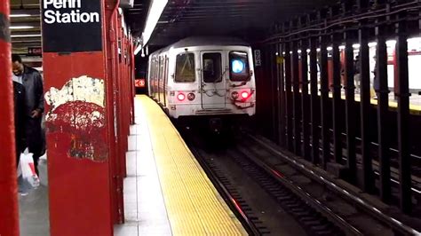 Mta Nyc Subway Action R A E And R A At St Penn Station Hd