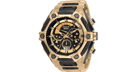 Invicta Shaq Chronograph Quartz Gold Dial Watch In Metallic For Men