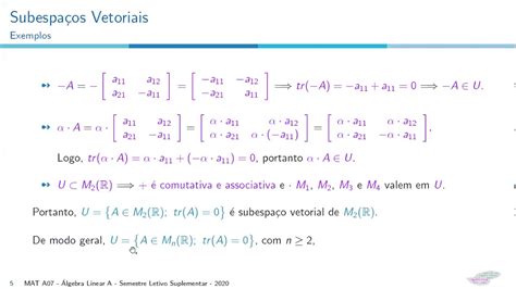 Subespaços Vetoriais Definição e Exemplos YouTube