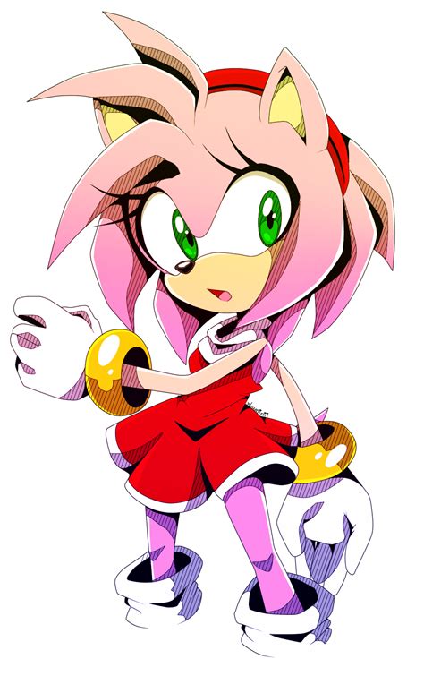 Ames By Xluminii On Deviantart Amy Rose Amy The Hedgehog Sonic Art