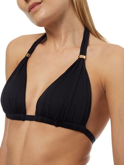 Lauren Ralph Lauren Bikini Oberteil Mit Metall Applikationen Black