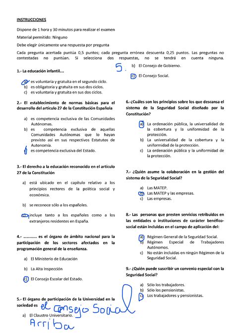 Ex Menes Derecho De Los Servicios Sociales P Blicos