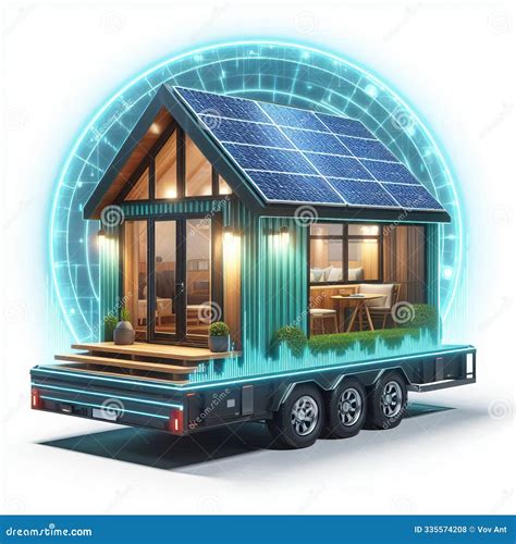 Holographic Solar Powered Tiny Home a Holographic Depiction of a Stock