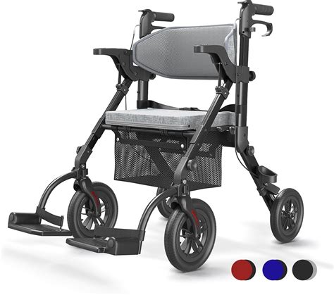 Vocic In Rollstuhl Rollator Faltbar Und Leicht Mit Sitz Outdoor