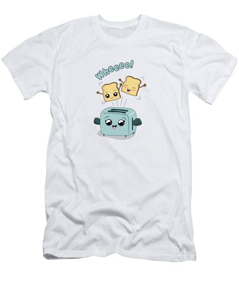 Cute Kawaii Toast And Toaster T Shirt By Valentina Hramov Shirts T