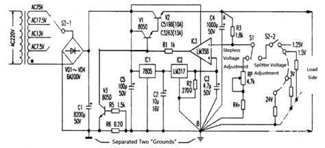 Circuit Design Schematic Of Adjustable Voltage Regulated Power Supply