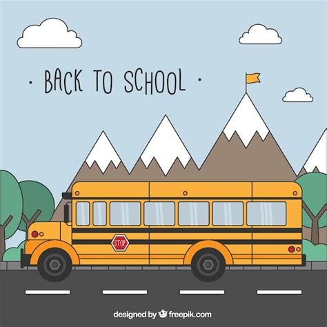 Premium Vector | School bus illustration