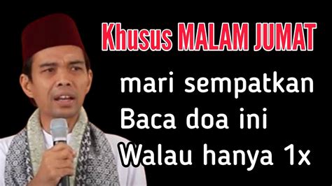 Khusus Malam Jumat Baca Doa Ini Walau Hanya X Youtube