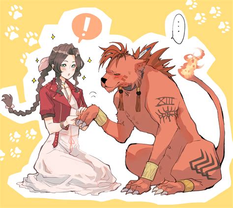 Aerith Gainsborough And Red Xiii Final Fantasy And 3 More Drawn By