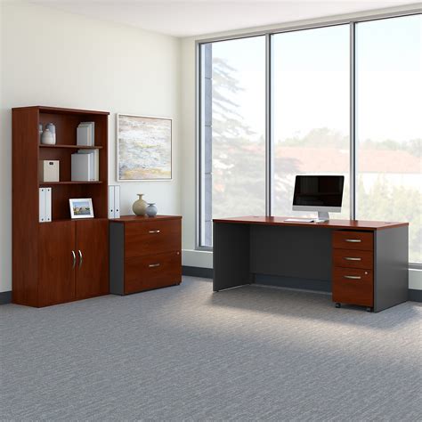 Bush Business Furniture Series C W Office Desk With Bookca