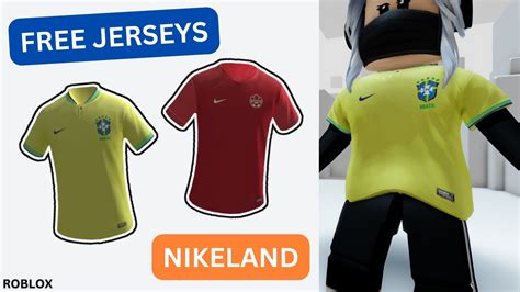 Free Items How To Get Jersey Shirts In Nikeland Roblox Youtube