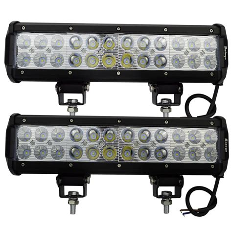 Safego 2pcs 72W LED Light Bar 12v Truck LED Work Light Bar Combo Beam