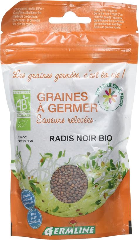 Germ Line Graines Radis Noir Germer Bio G Lot De Amazon Fr