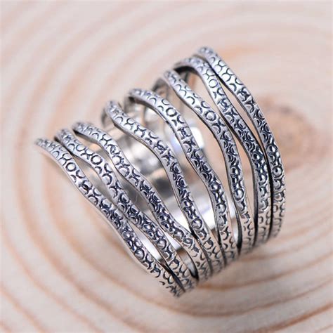 Spoon Ring Sterling Silver Spoon Ring Women Spiral Ring Etsy