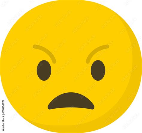 Angry Emoticon Emoji Character Illustration Stock Vector Adobe Stock