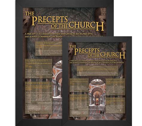 The Precepts of the Church Explained Poster - Catholic to the Max ...