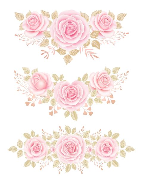 Watercolor Dusty Rose Flowers Clipart Graphic By Fineartlab Creative