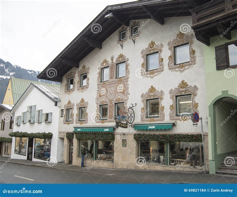 Ski resort of Kitzbuehel editorial stock image. Image of high - 69821184