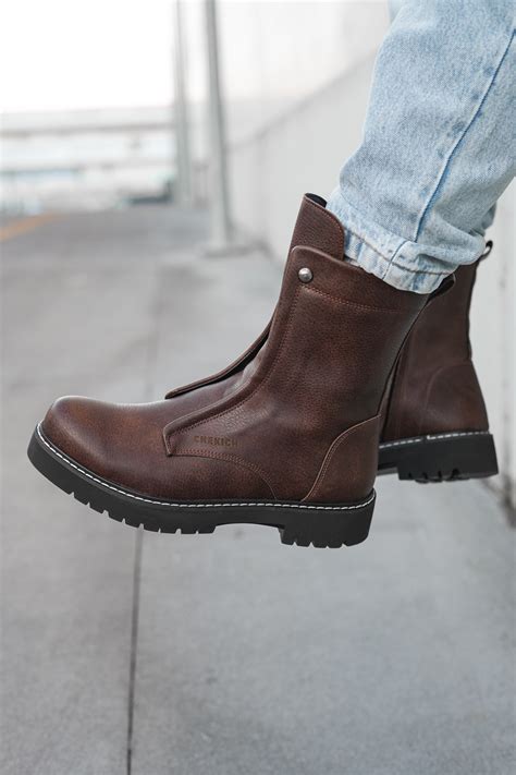 Ch027 Cst Quebec Mens Boots Brown