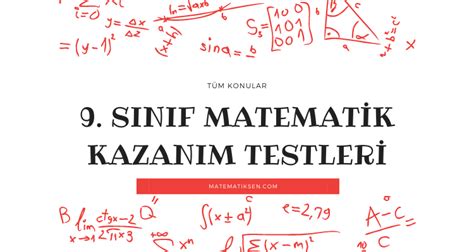 S N F Matematik Kazan M Testleri Ve Cevaplar Matematiksen