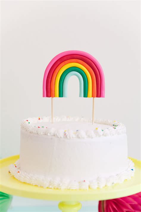 Diy Rainbow Cake Topper Tell Love And Party