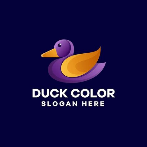 Premium Vector Duck Colorful Gradient Logo Design