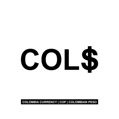 Colombia Currency Symbol, Colombian Peso Icon, COP Sign. Vector ...