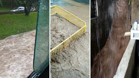 Video Quebradas Desbordadas Y Calles Inundadas Por Fuerte Aguacero En