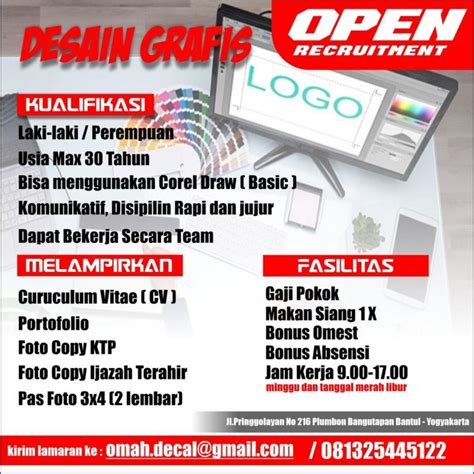 Lowongan Kerja Desain Grafis Di Omah Decal Printing Studio LokerJogja ID