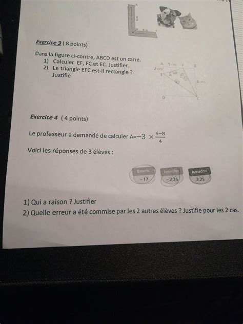 Bonjour Es Que Quelqu Un Peut M Aider Pour L Exercice 4 Avec Amadou Svp