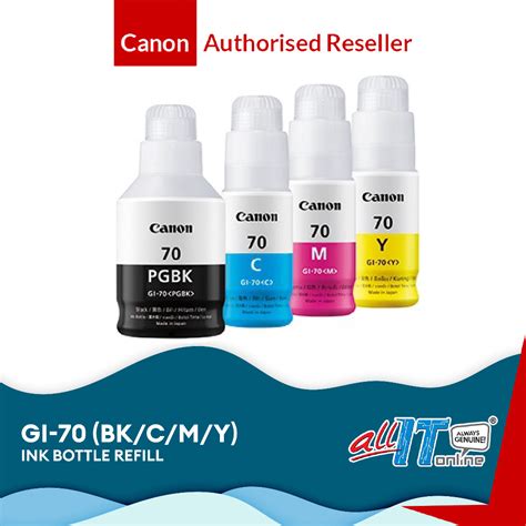 Canon Gi Ink Bottle Refill Black Cyan Magenta Yellow Shopee Malaysia