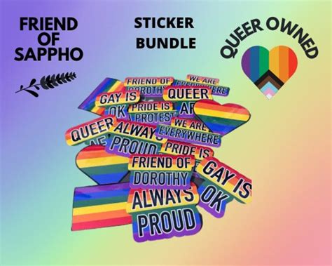 Pride Sticker Pack Lgbtq Sticker Funny Pride Sticker Gay Etsy