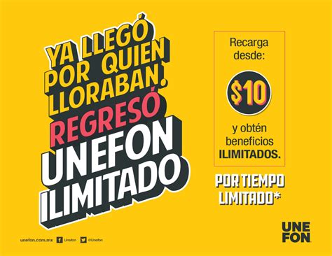 Regresa Unefon Ilimitado Desde 10 Pesos Aventuras Nerd