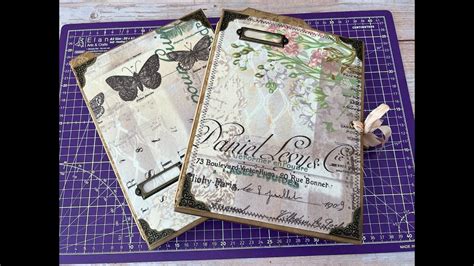 Tim Holtz Altered File Folders Tatty Treasure Style Youtube