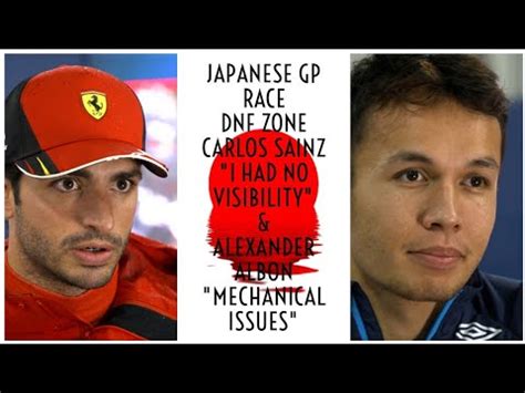 CARLOS SAINZ ALEX ALBON DNF ZONE JAPANESE GP 2022 YouTube